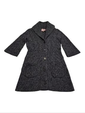 ✨2/$25 Juicy Couture~Vintage Y2K~Grey Heather~Wool Cardigan Front Pocket~MED